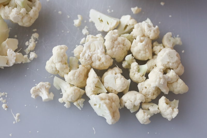 Cauliflower cut into small florets